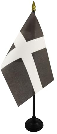 AZ FLAG Bordsflagga Saint Piran 15x10 cm 100D Polyester Plastfot