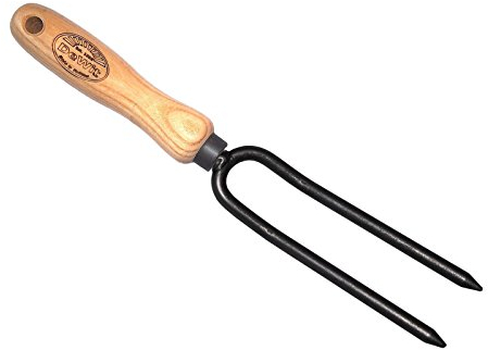 DEWIT 2 Zinken Jäten GABEL mit kurzer Griff