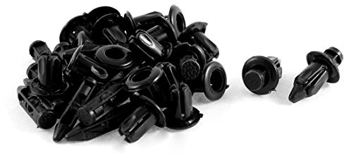 Sourcingmap 20 Pcs Trou de 6.5mm Voiture Rivet Plastique Tige-Poussoir d'Agrafe Porte Pare-Chocs Clips