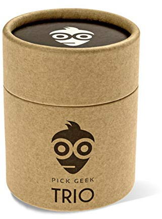 Pick Geek TRIO | 3 Sets of Premium Guitar Picks (Plectrums) | for Your Electric, Acoustic, or Bass Guitar | X Heavy, Heavy, Medium & Light | in 3 Metal Pocket 'Click Clack' Boxes