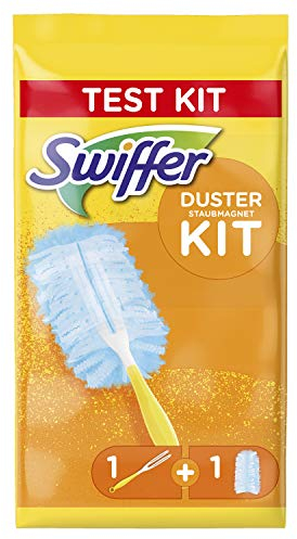 Swiffer Staubmagnet (Handgriff + 1 Tuch) Staubwedel ideal gegen Staub, Tierhaare & Allergene