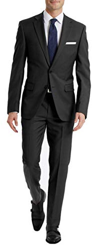 Calvin Klein Men's X Slim Fit High Performance Stretch Suit Separate Pant, Charcoal, 32 X 34