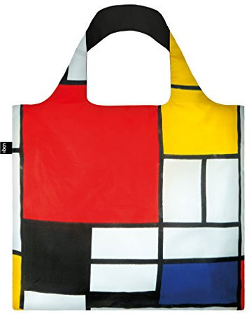 LOQI Museum Piet Mondrian Red Yellow Blue Black Einkaufstasche / Reisetasche Reise-Henkeltasche, 4 cm, Composition