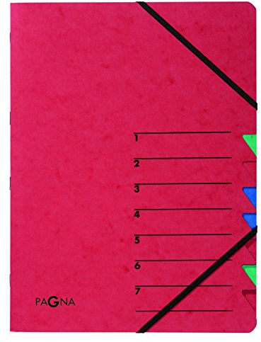 Pagna Ordnungsmappe Easy (Sammelmappe, 7 Fächer, 1-7) rot