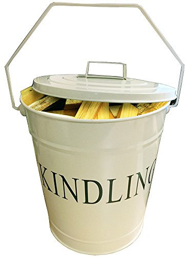 Kindling Bucket With Lid Kindle Bucket Cream Bucket & Lid Extra Large