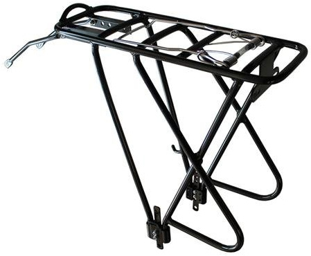 Gepäckträger Alu mit Federklappe 24-28 verstellbar, Traglast 25kg