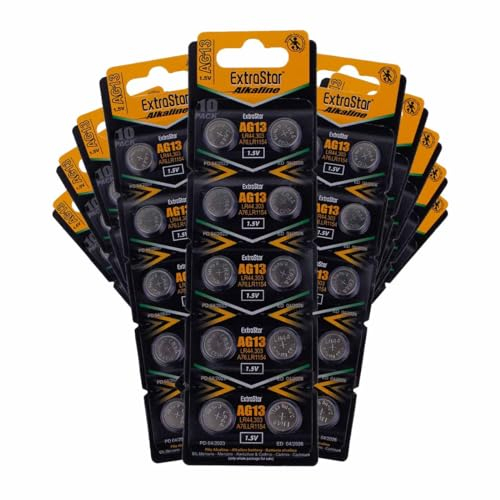 100 BATTERIE A BOTTONE PILE AG13 1,5v SR44 LR44 LR1154 357 SR1154