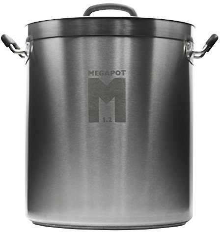 Northern Brewer - MegaPot Stainless Steel Brew Kettle with Volume Markings (8 Gallon/32 Quart Plain)
