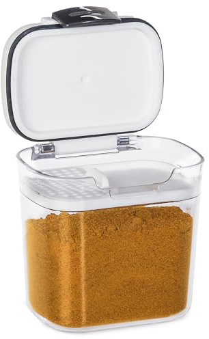 ProKeeper Mini Spice & Herb Storage Container – 1.5 Cups, Airtight, Clear Plastic for Baking Soda, Powder, and Snacks