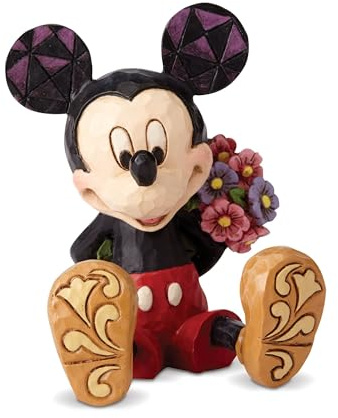 Disney Traditions, Figura de Mickey con ramo de flores, para coleccionar, Enesco