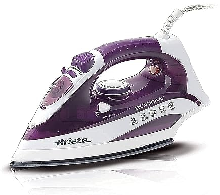 Ariete 6235 Steam Iron - Ferro da stiro con piastra in Ceramica - Vapore 25 gr/min - Colpo vapore 140 gr/min - vapore verticale - 2000 Watt