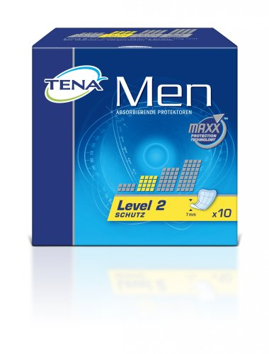Tena Men Level 2, solette da uomo con debolezza della vescica da lieve a media, confezione da 6 (6 x 10 pezzi)