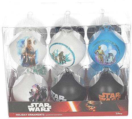 Star Wars Sdtsdt89743 Set of Christmas Baubles, White, Pack of 12