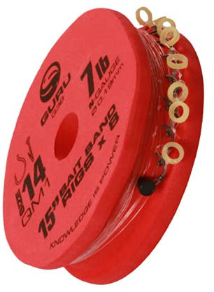 Guru QM1 15 Feeder Fishing Rigs On EVA Spool W/ Bait Bands: 16