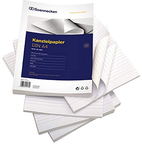 Soennecken Kanzleipapier 5281 A3/A4 o. Korrekturrand lin. 250 Bl./Pack.