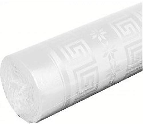 Papiertischtuch Damast 1.20 x 10 m weiß