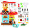 deAO Toddler Kitchen Playset My Little Chef With 30 Accessories Role Playing Game for Children (RED)