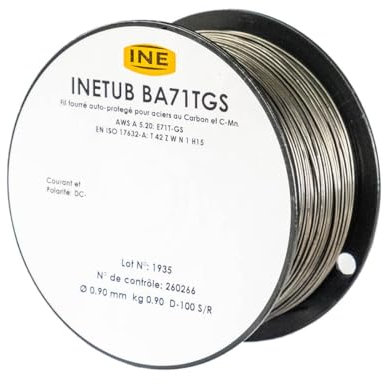 INE - Fil fourré 0.9mm 900g FIL Soudage MIG-MAG semi-auto- bobine diam 100 mm