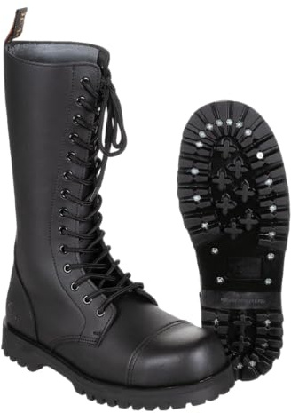 Pure Trash 'Bottes, 14 trous, coque en acier noir - - noir,
