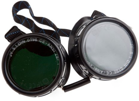 Forney 55311 Goggles, Oxygen Acetylene, Economy Eye-Cup 50MM Round Lens, Shade-5