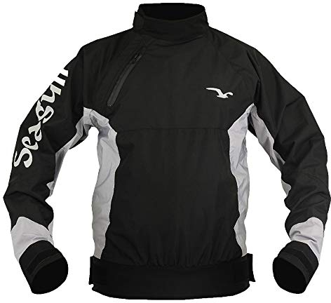 Azure Veste imperméable respirante pour voile, yacht, canoë, kayak, taille S à 2XL, noir/argenté, L
