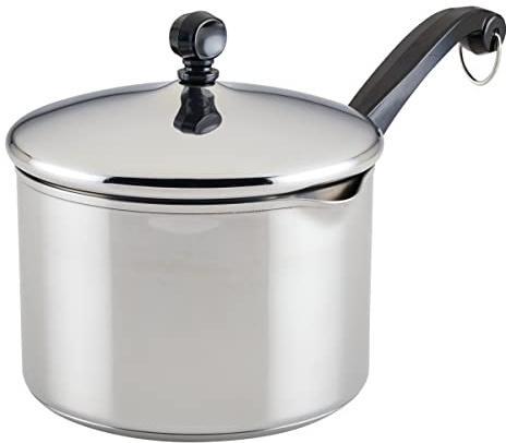 Farberware Classic Stainless Steel 3-Quart Covered Straining Saucepan