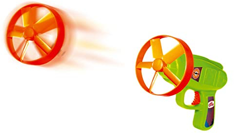 Günther Flugspiele 1685 - Propeller Spielzeug Turbo Blaster, ca. Ø 6,5 cm, Fliegende Rotoren zum abschießen, für Kinder ab 5 Jahren, inkl. Startpistole und 6 Rotoren