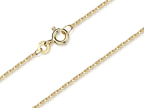 SILBERKETTEN STORE DEIN SCHMUCK ONLINE SHOP Erbskette 333 Gold 40cm Länge I filigrane Goldkette 1,5mm Stärke im klassischen Design I dezente Echtgold Halskette mit Federring Verschluss