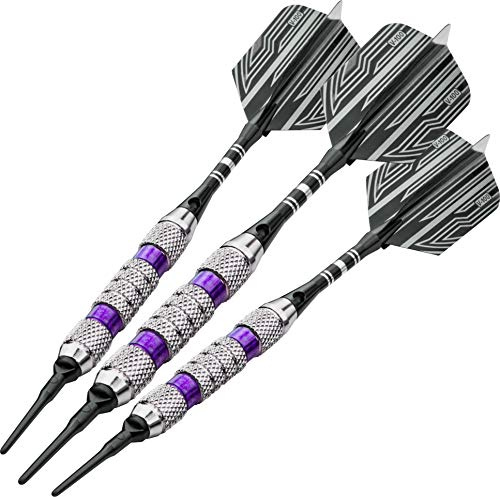 Viper Wind Runner Soft Tip Darts with Purple Rings, 18 Grams