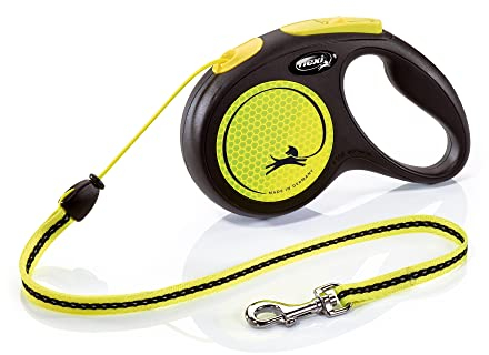 flexi New NEON M Seil 5 m schwarz/Neongelb für Hunde bis 20 kg