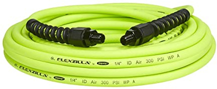 Flexzilla Pro Air Hose, 1/4 in. x 25 ft., Heavy Duty, Lightweight, Hybrid, ZillaGreen - HFZP1425YW2