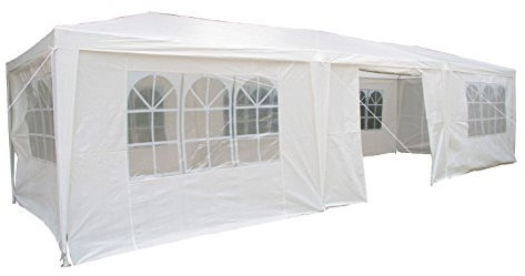 Airwave 3 x 9m Party Tent Gazebo Marquee with 3 x Unique WindBars and Side Panels 120g Waterproof Canopy, Green, 120g