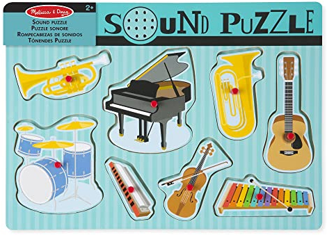 Melissa & Doug Soundpuzzle aus Holz - Musikinstrumente