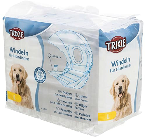 TRIXIE 4011905236353 Windeln für Hündinnen, L: 38–56 cm, 12 St.