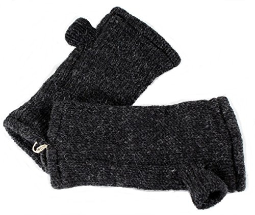 Handgearbeitete Pulswärmer (anthrazit)