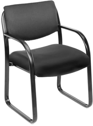 Boss Office Products Fabric Guest Chair in Black (B9521-BK)