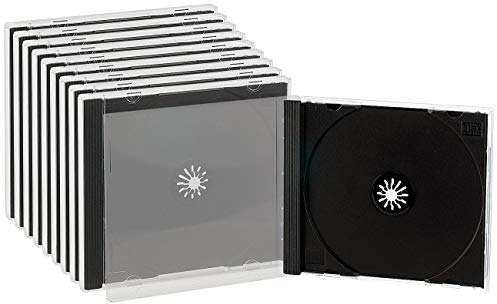 PEARL Doppel CD Hüllen: Doppel-CD-Jewel-Boxen im 10er-Set, schwarzes Tray (Jewelcase, Hüllen Jewel Case, Rohlinge)