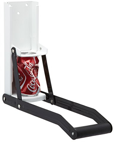 KitchenCraft Wall Can Crusher with Beer Bottle Opener, Metal, Black/White