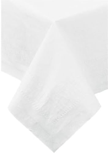 Hoffmaster 210130 Cellutex Tablecover, Tissue/Poly Lined, 54 in x 108, White (Case of 25 Tablecloths)