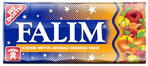 Falim Goma de mascar Tutti Frutti sin azúcar (20 x 5 piezas/140g)