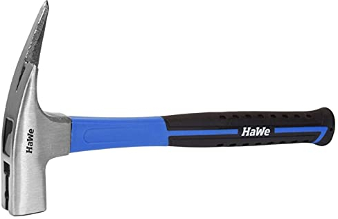 HaWe® Latthammer mit Glasfaserstiel - 600 g Kopfgewicht | Profi Zimmermannshammer mit magnetischem Nagelhalter & poliertem Kopf | Vibrationsdämpfend & ergonomisch | Ideal für Dachdecker & Zimmerer