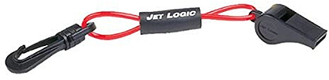 Kwik Tek Whistle with Lanyard, Red and Black