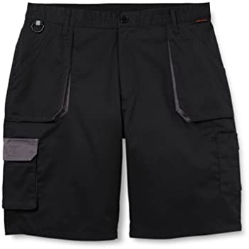 Portwest Pantalones Cortos Portwest Texo Contrast, Tamaño: L, Color: Negro, TX14BKRL