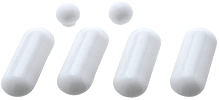 WENKO Auflagestopfen für Premium WC-Sitze - 6er Set, Kunststoff, 1.7 x 1.3 x 4.5 cm, Weiß