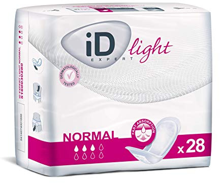 iD Expert Light Normal Protège Slip pour Fuites Urinaires/Incontinence Femme 28 Pièces