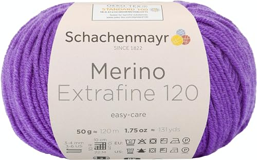 Schachenmayr Merino Extrafine 120 9807552-00147 violett Handstrickgarn, Schurwolle
