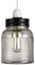 MiniSun | Retro Style Clear Glass Ribbed Pattern Design Jar Ceiling Light Shade | Pendant Lights, Home Décor & Improvement Essential
