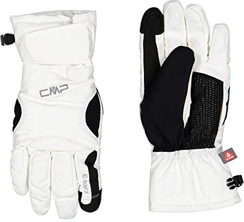CMP - Guanti da sci Taslan da donna, Bianco, 6