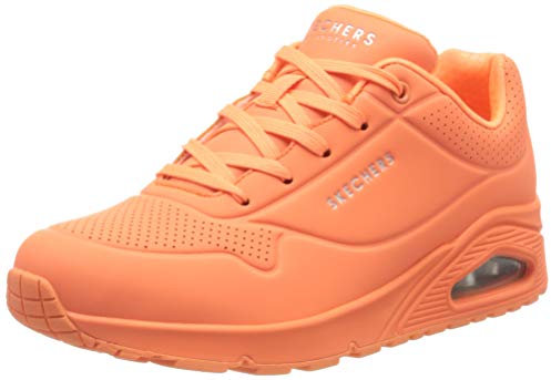 Skechers Damen Uno Night Shades Sneaker, Orange Durabuck, 38 EU