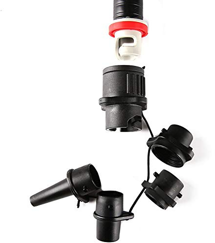 Stronrive Schlauchboote Ventiladapter Pumpenadapter SUP Paddle Ventiladapter Aufblasbare Boote Pumpe Adapter Surf mit 4 Luftdüse Luftventil Adapter, für Ventile Aufblasbare Kanus Schlauchboote